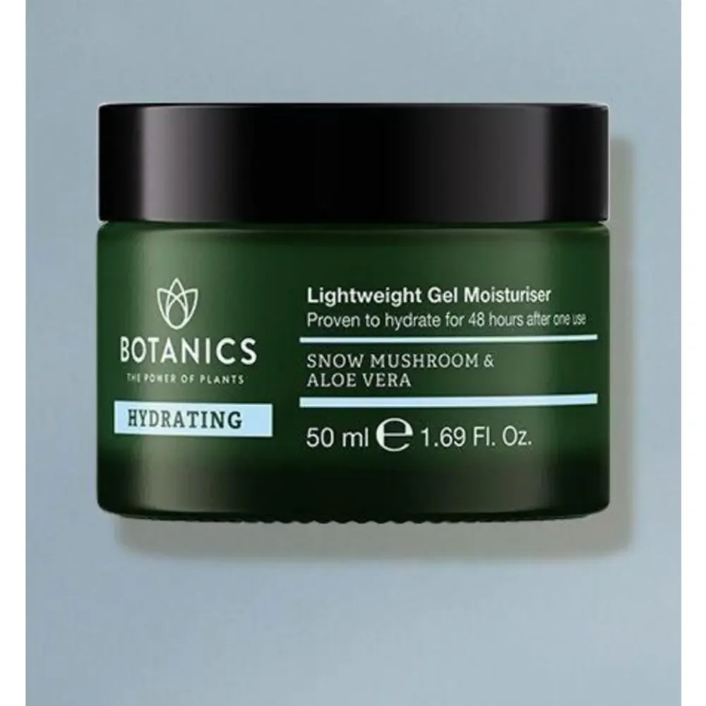 Botanics Hydrating Gel Moisturiser Snow Mushroom Aloe Vera 50mL NEW